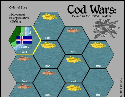 Board game, COD WARS: Iceland vs. Great Britain in the 1970s