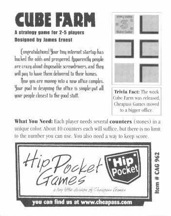 Board game, Cube Farm