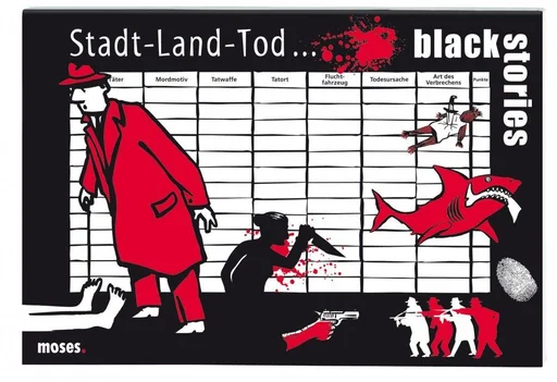 Board game, Black Stories Stadt-Land-Tod