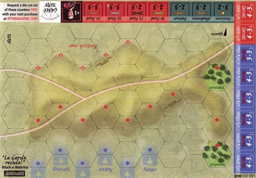 Board game, "La Garde recule!"