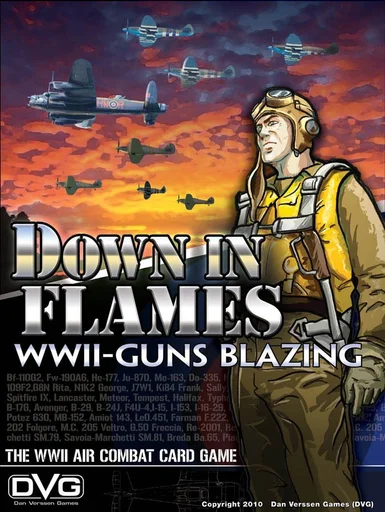 Board game, Down in Flames: WWII-Guns Blazing