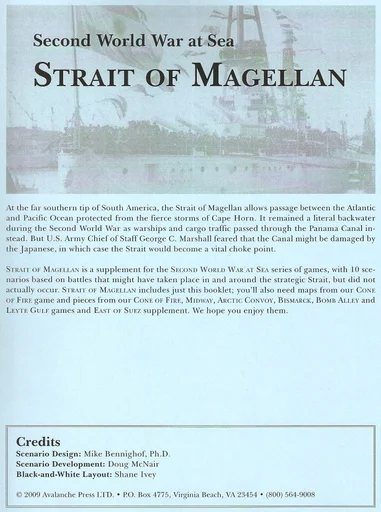 Second World War at Sea: Strait of Magellan