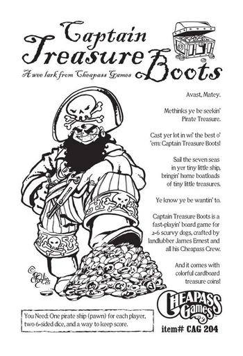 Board game, Captain Treasure Boots