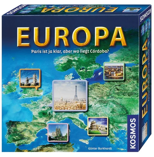 Board game, Europa: Paris ist ja klar, aber wo liegt Córdoba?