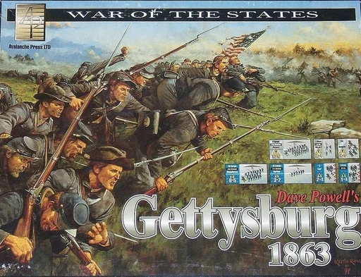 Board game, War of the States: Gettysburg, 1863